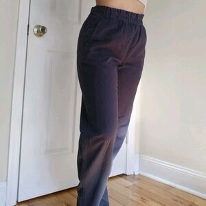 GAP Womens Trousers Pants Pull-On Elastic High Waist Canvas Navy Blue SZ 4 Small